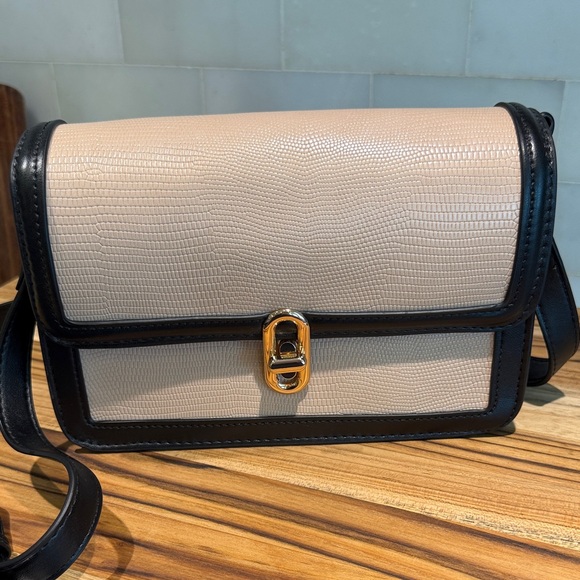 Jules Kae Handbags - Jules Kae Chic Beige and Black Crossbody Bag